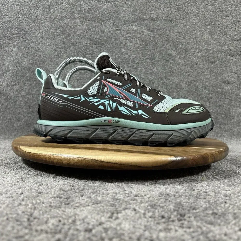 Altra Lone Peak 3.0 Women’s Size 8 Brown Teal Zero Drop Trail Running Shoes Used